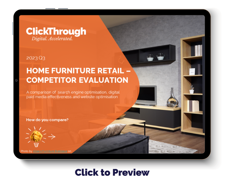 UK Home Furniture Retailers Digital Marketing Benchmark Report, Q3 2023